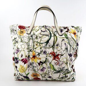 GUCCI Flora Flower Tote Bag Floral Handbag